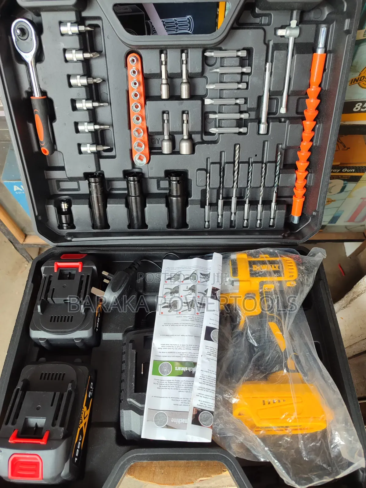 DeWALT-style 198V Cordless Drill/Driver Tool Kit