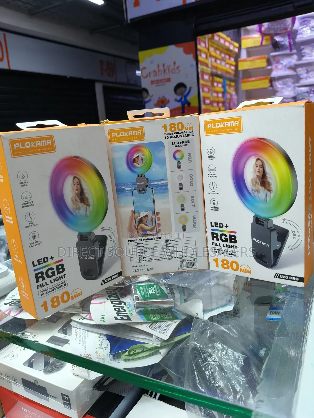 LED + RGB Selfie Fill Light – Rechargeable
