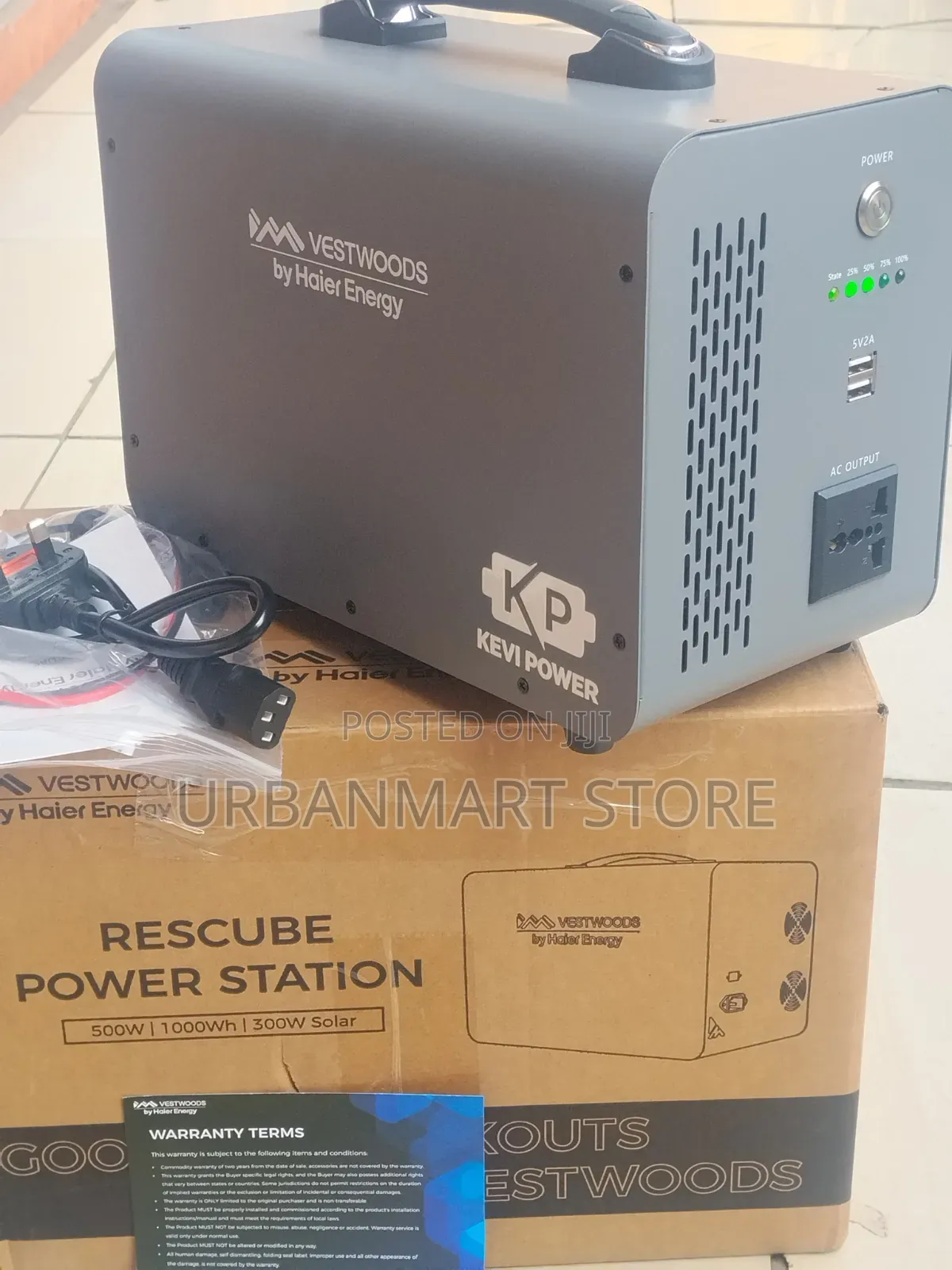 Vestwoods 1kva 1kWh LiFePO4 Portable Power Station