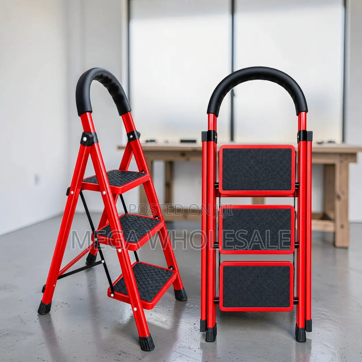 2,3,4 5 Step Folding Ladder Anti Slip for Window Cleaning