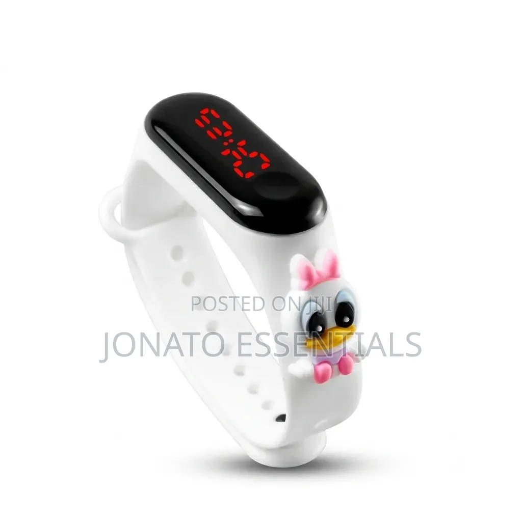 Kids Digital Led Watch Cartoon Donald Duck Silicone Wristband