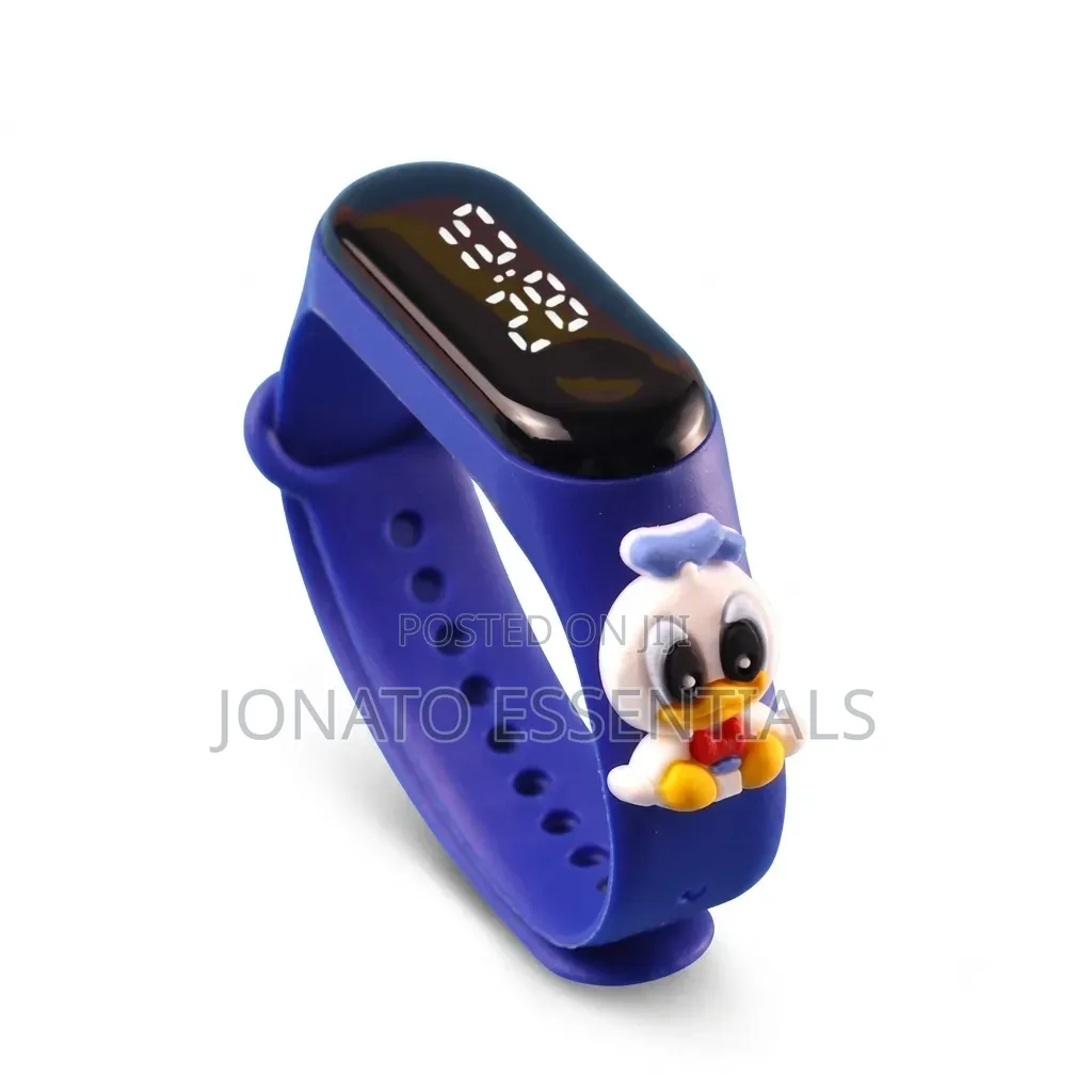 Kids Digital Led Watch Cartoon Donald Duck Silicone Wristband