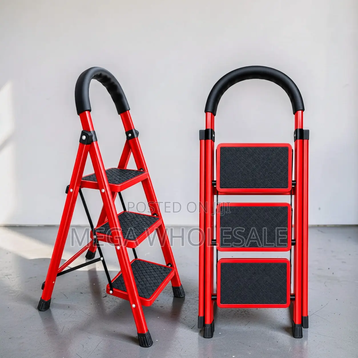 2,3,4 5 Step Folding Ladder Comfortable Handle for Retail Applications