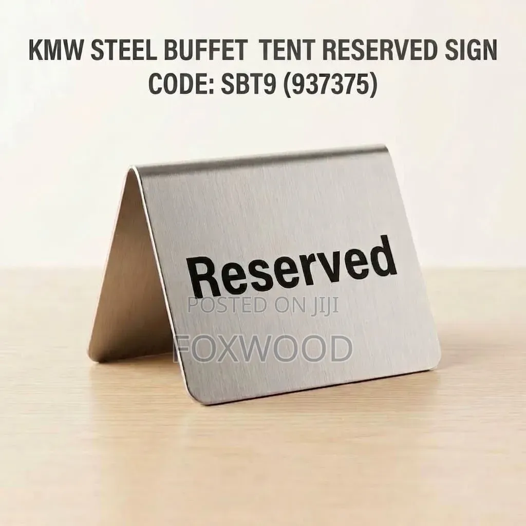 Stainless Steel Tent Reserved Sign,