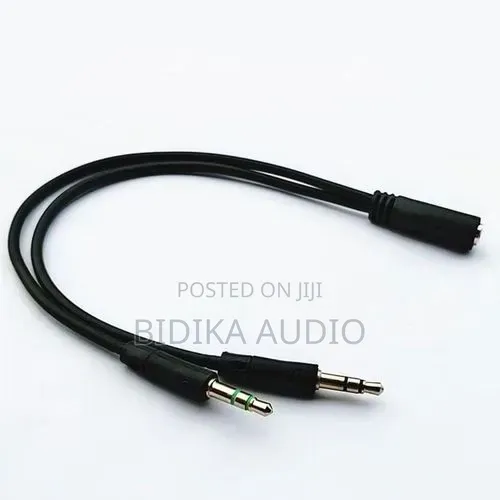 3.5mm 2-Male to 1-Female Audio Splitter Cable – Dual