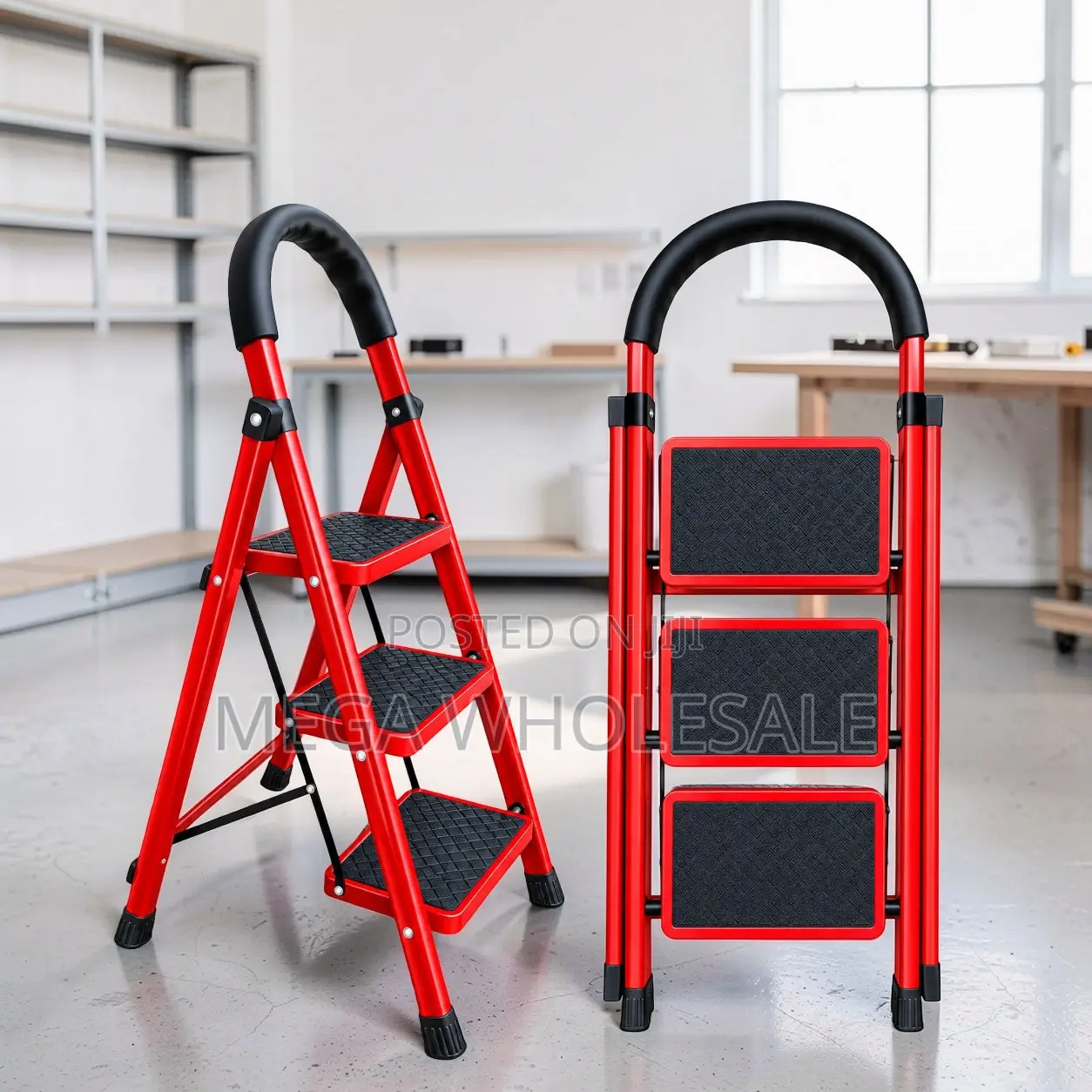 2,3,4 5 Step Folding Ladder Secure Lock for Decorating Tasks