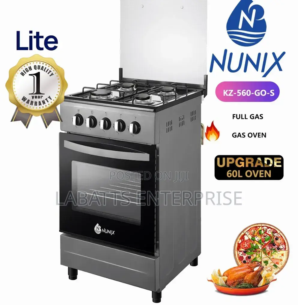 Nunix 50×55 Full Gas Standing Cooker – New Model