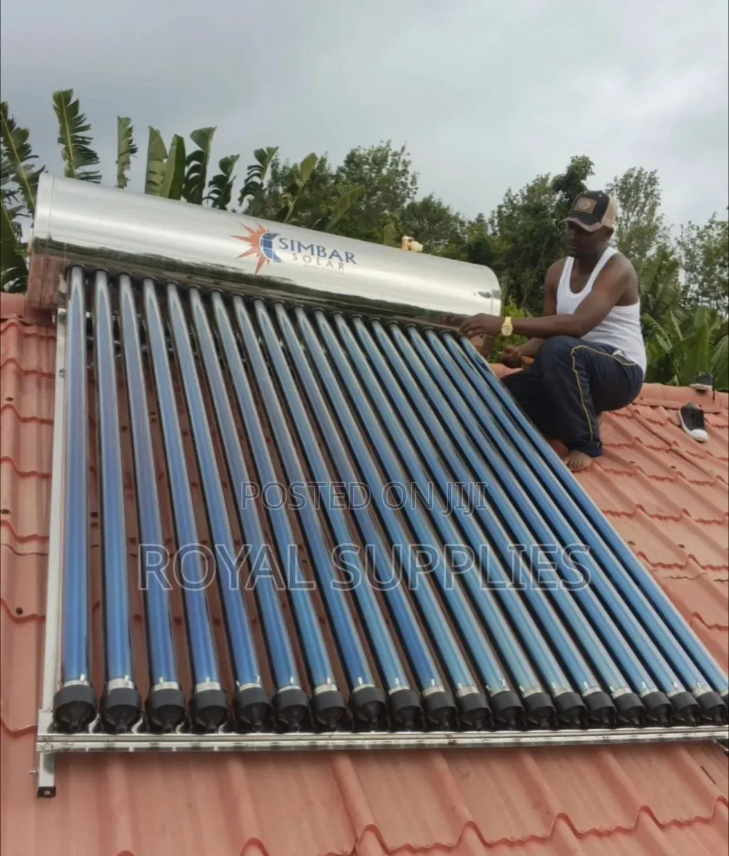 Simbar Solar 300L Solar Water Heater Stainless Steel
