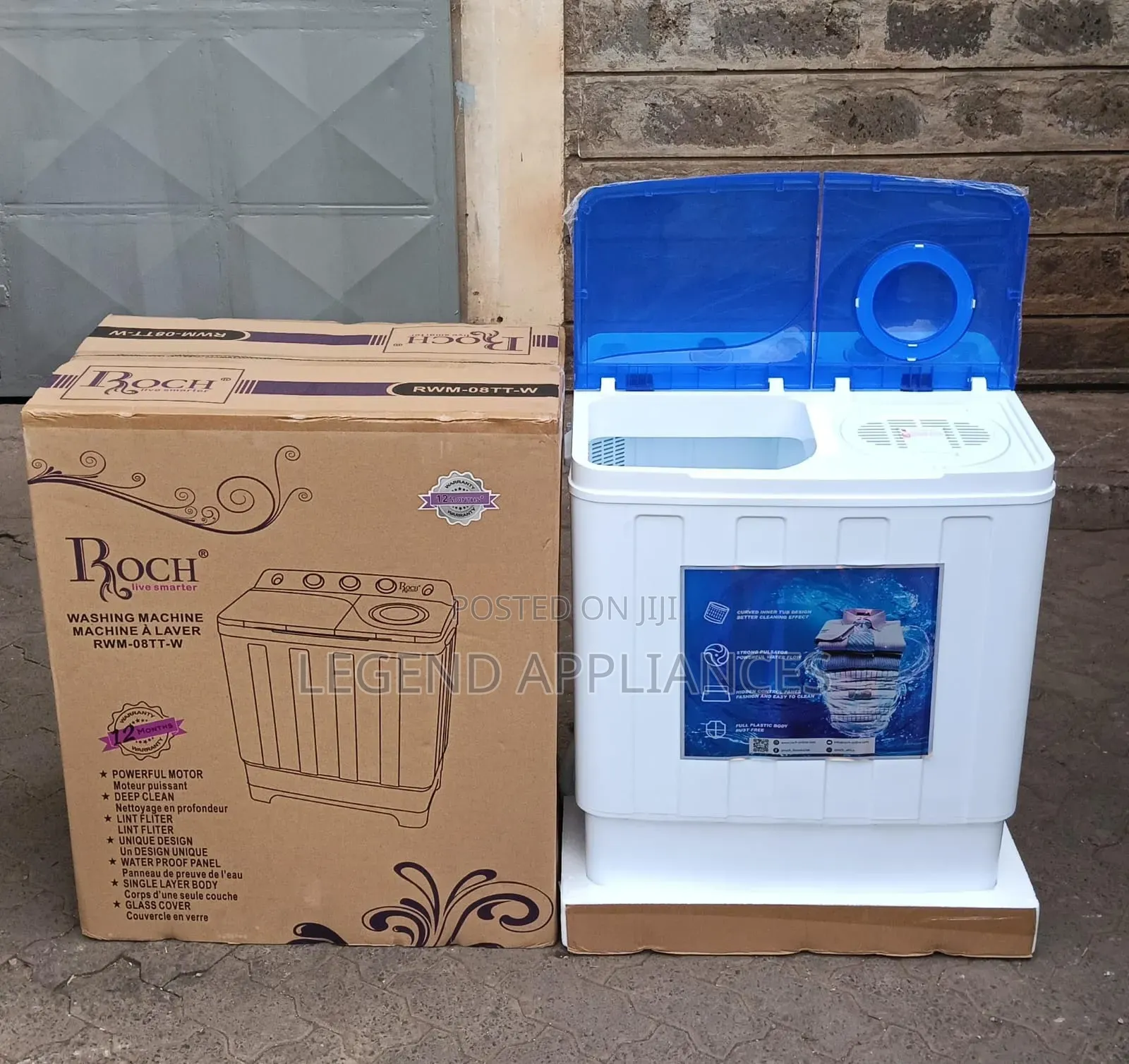 Roch 8KG Twin Tub Washing Machine