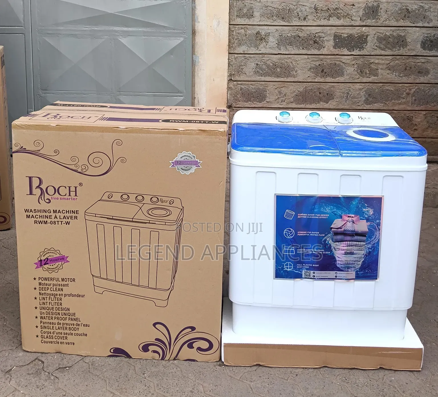 Roch 8KG Twin Tub Washing Machine