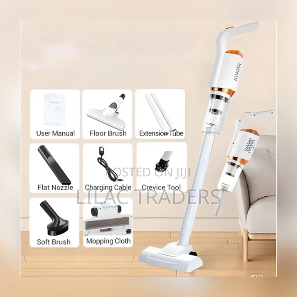 Portable Rechargeable Wireless Vacuum Cleaner – 4 Brush Heads Pa