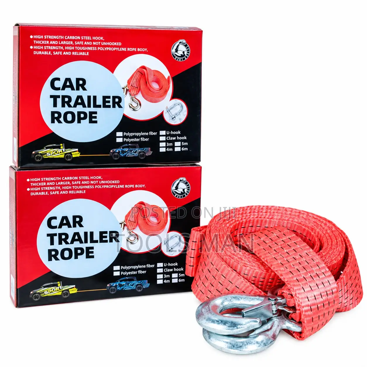 Emergency Car Tow Rope. Heavy Duty Towing Rope