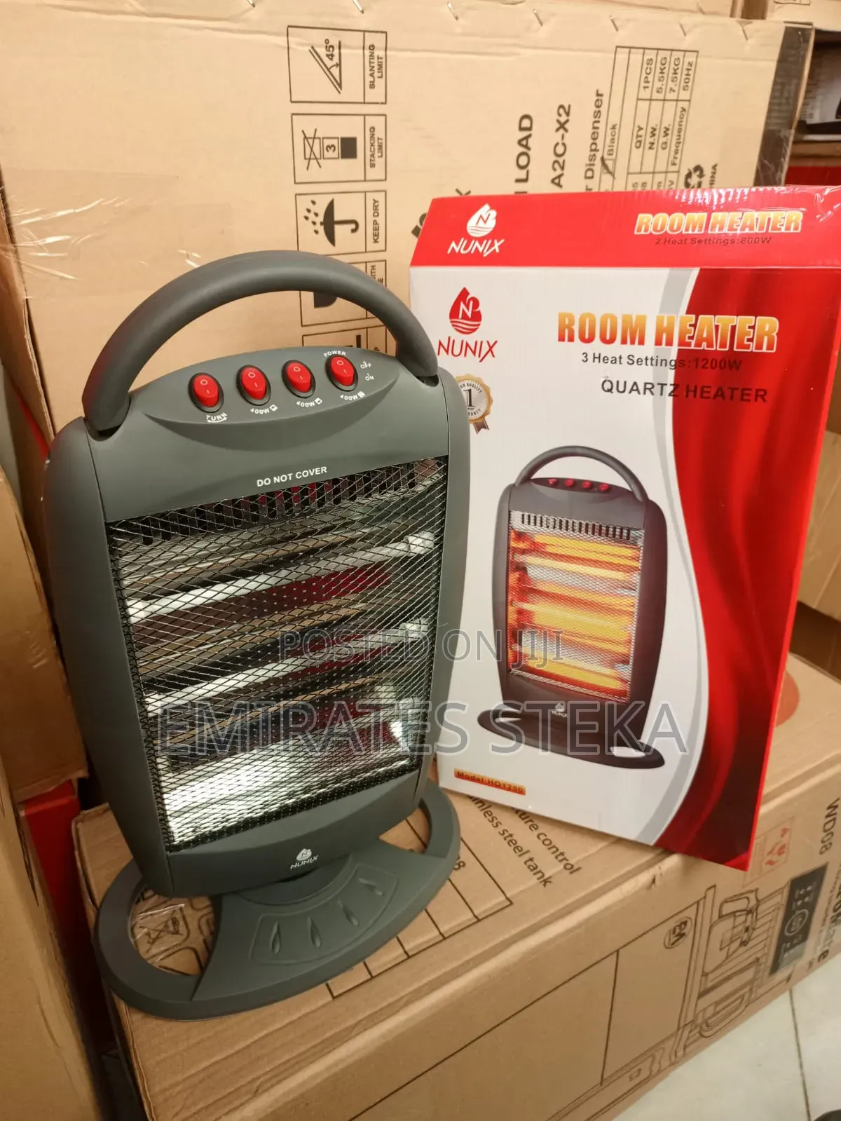 Nunix HQ1250 Ceramic Quartz Room Heater Portable Fast Heating Electric
