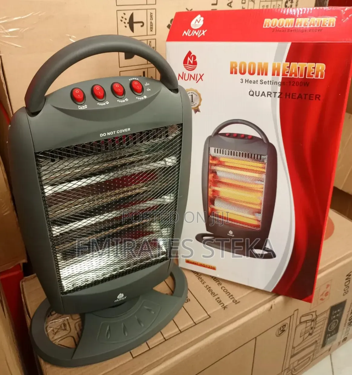 Nunix HQ1250 Ceramic Quartz Room Heater Portable Fast Heating Electric