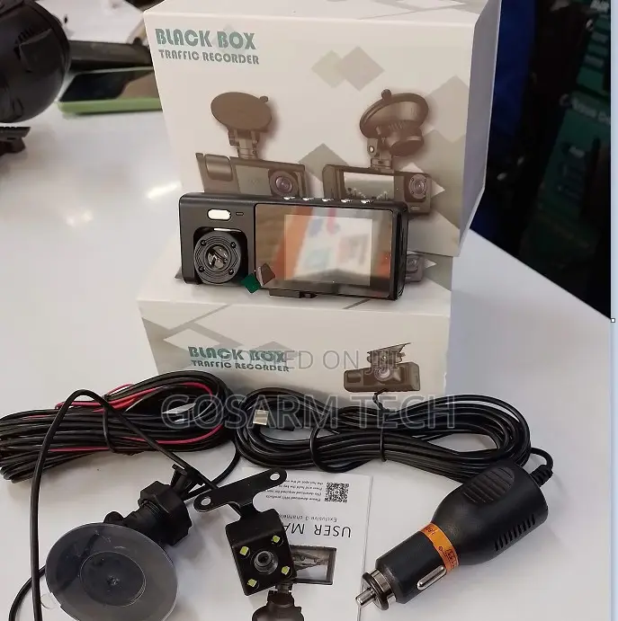 Dashcam Recording Camera 3 in 1 Blackbox Front+inside+rear Recording