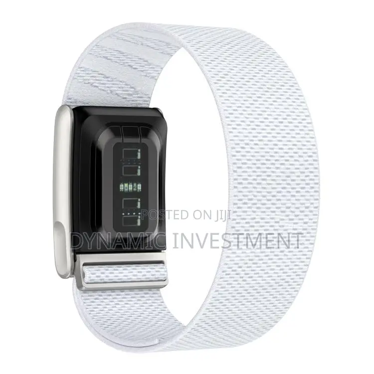 Whoop 5.0 Elastic Decorative Design Nylon Watch Band/Strap White