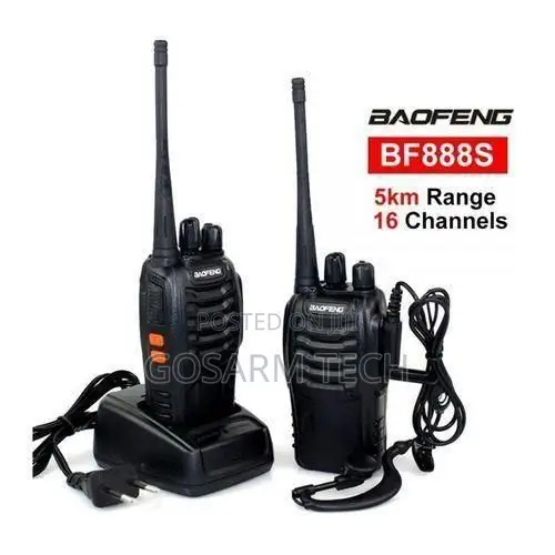 Baofeng Bf- 888S Walkie Talkie Radio Calls -2 Pieces-With Earphones