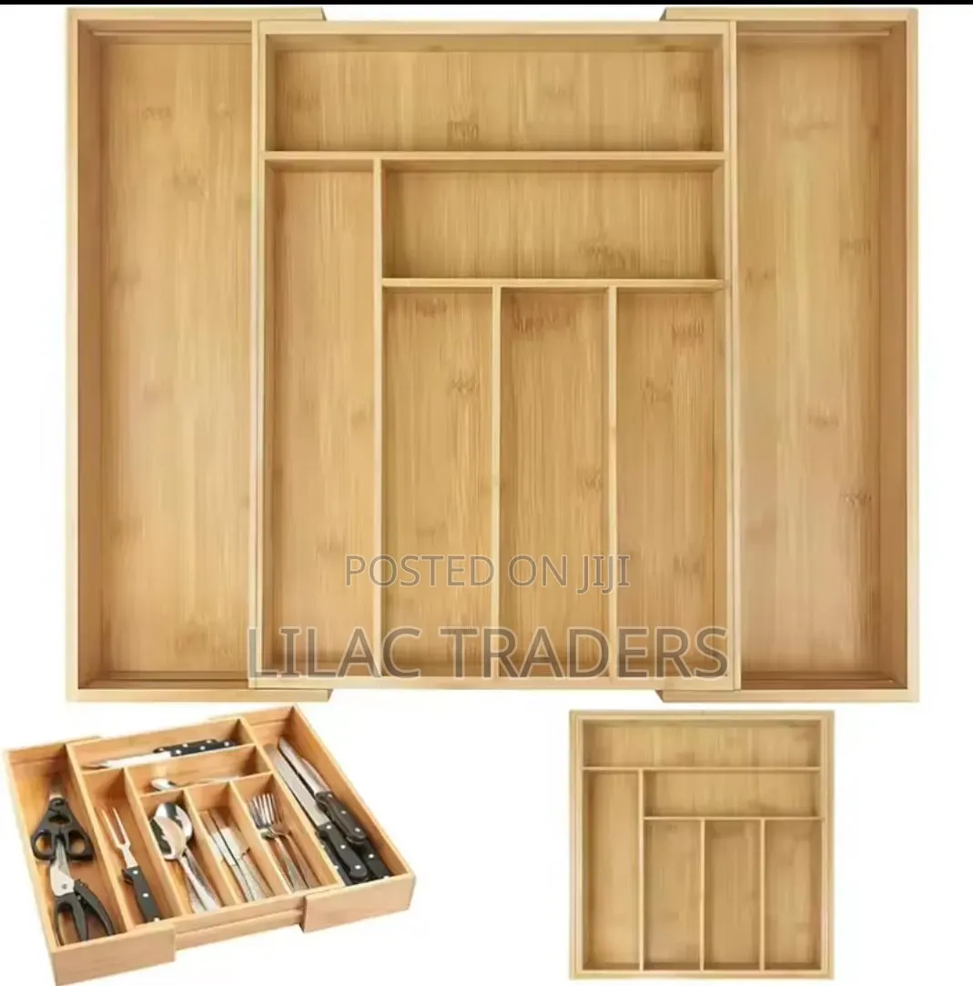 Multifunctional Bamboo Cutlery Drawer Organiser* Esj