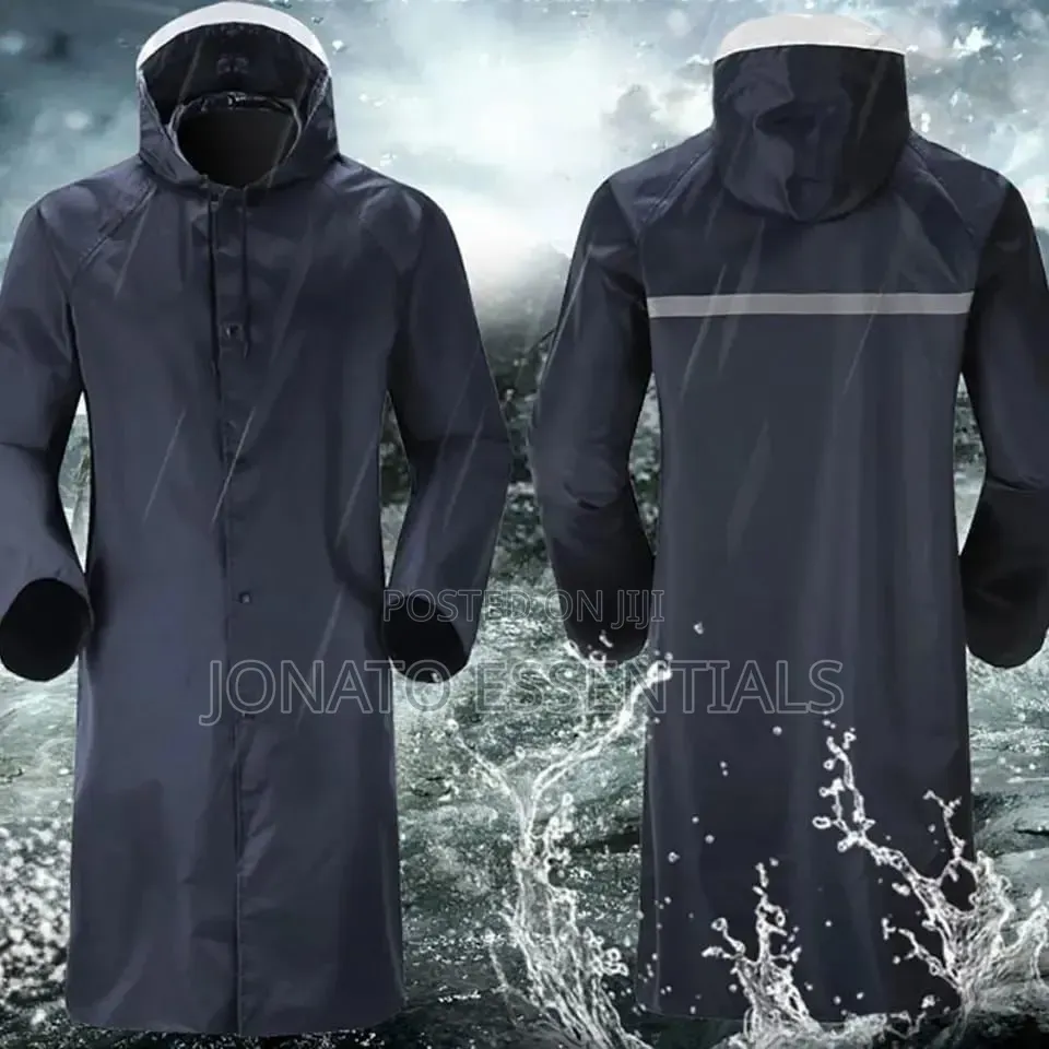 Heavy Duty Waterproof Raincoat - Navy Blue Rain Suit Coat Kenya