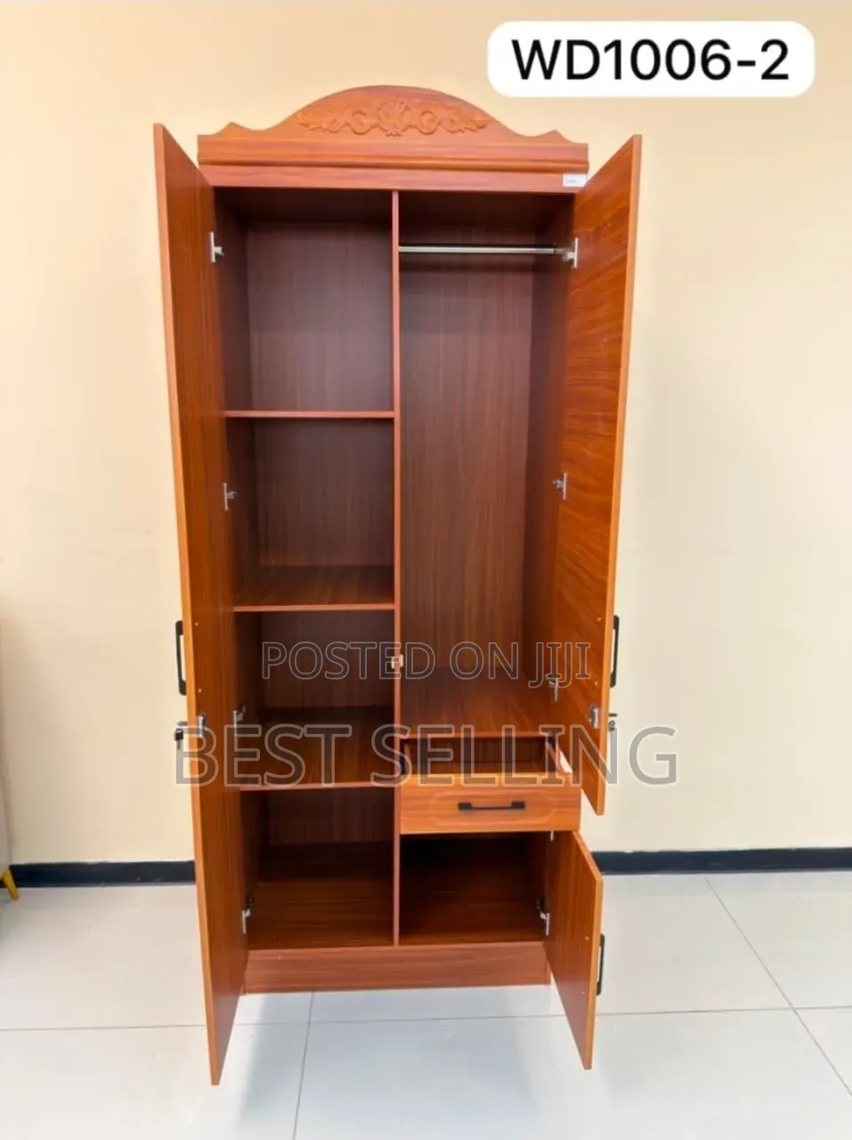 Brown 2 Door Lockable Wordrobe