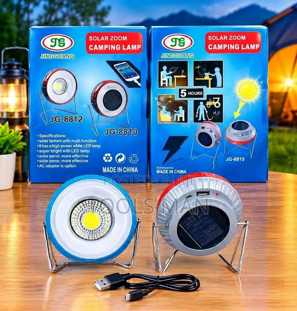 Rechargeable COB Light-Solar Zoom Camping Lamp.Jingguang JG-8810