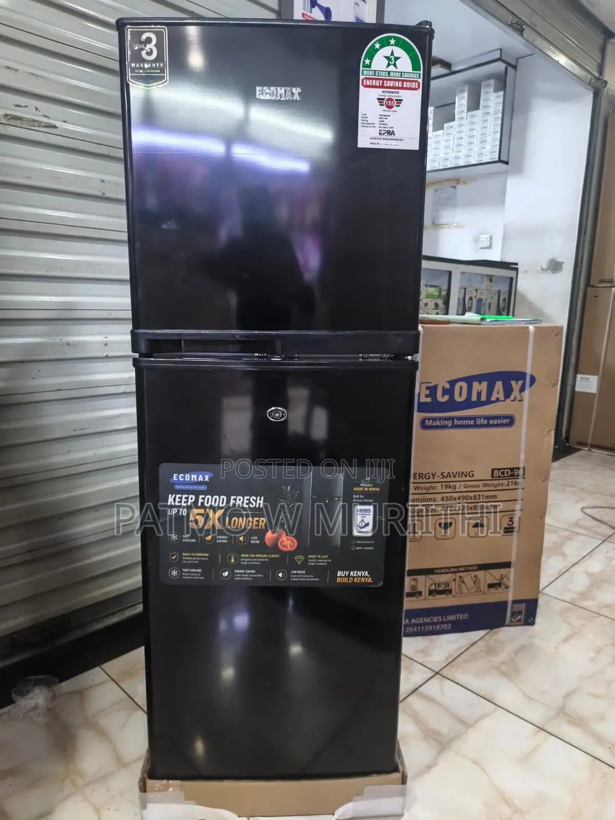 Ecomax 138 Litres Double Door Fridge