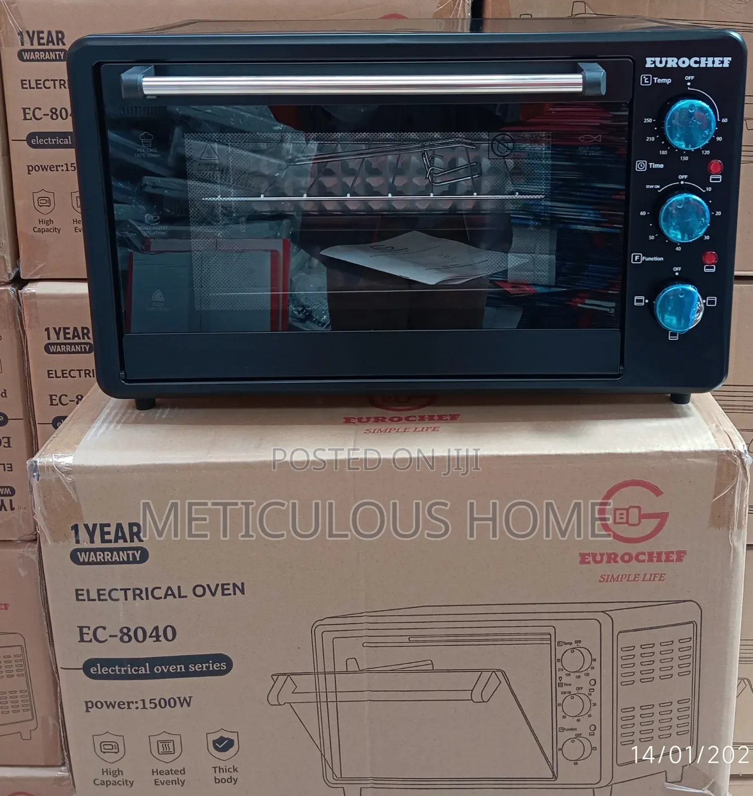 EUROCHEF (3 Knob Settings) - 40 Litres Electric Rotisserie Oven
