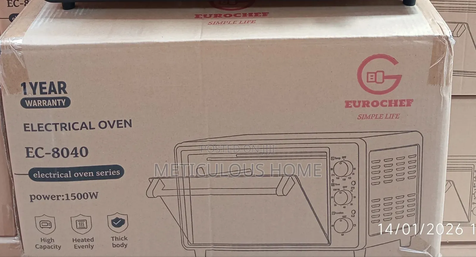 EUROCHEF (3 Knob Settings) - 40 Litres Electric Rotisserie Oven