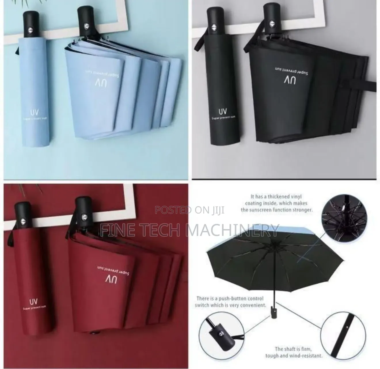 8-Rib Uv Protection Umbrella