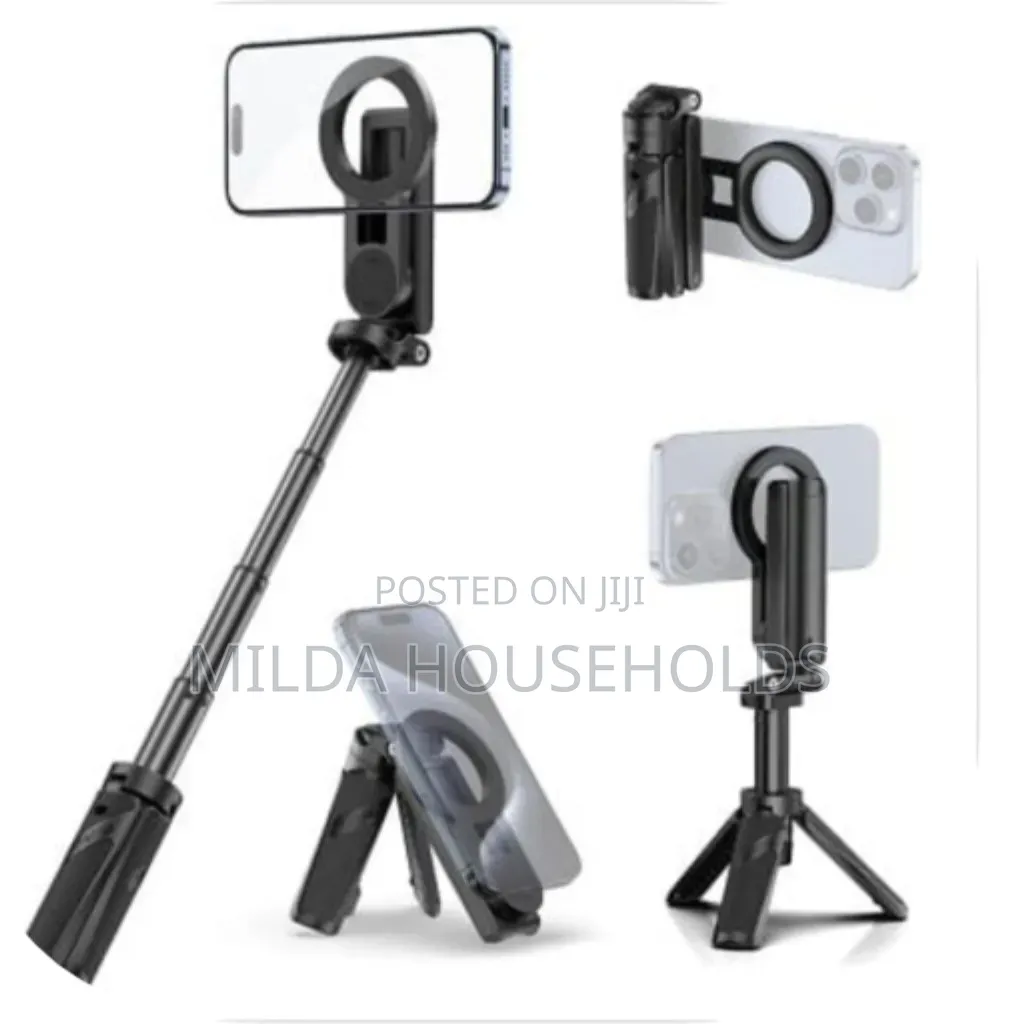 Foldablerotating Magnetic Ring Phone Tripod Stand
