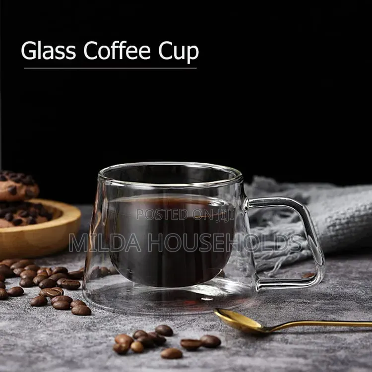 Coffee Label 180ml Double Wall Crystal Clear Acrylic Cup