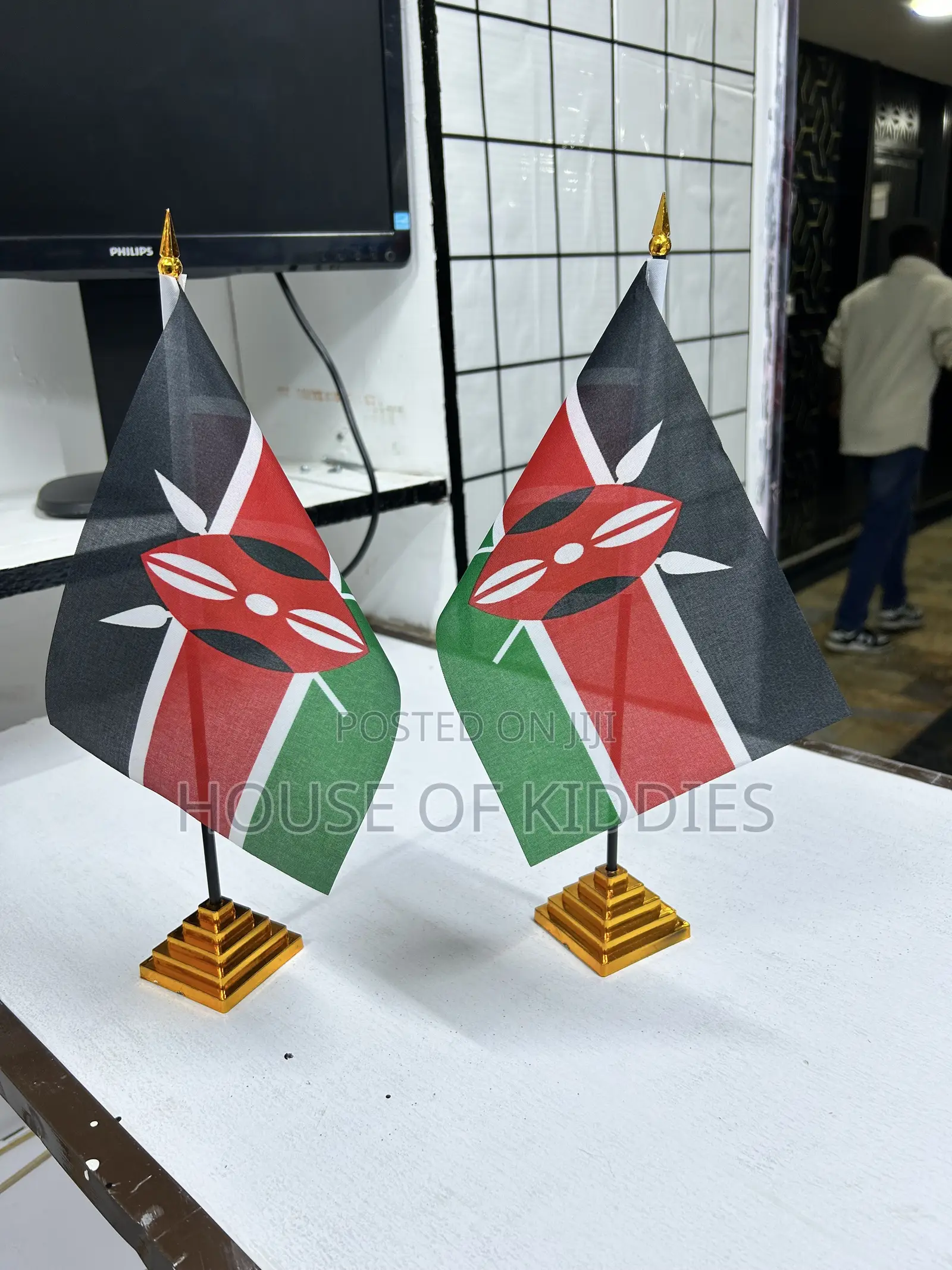 Dozen of Handheld Kenyan Flag