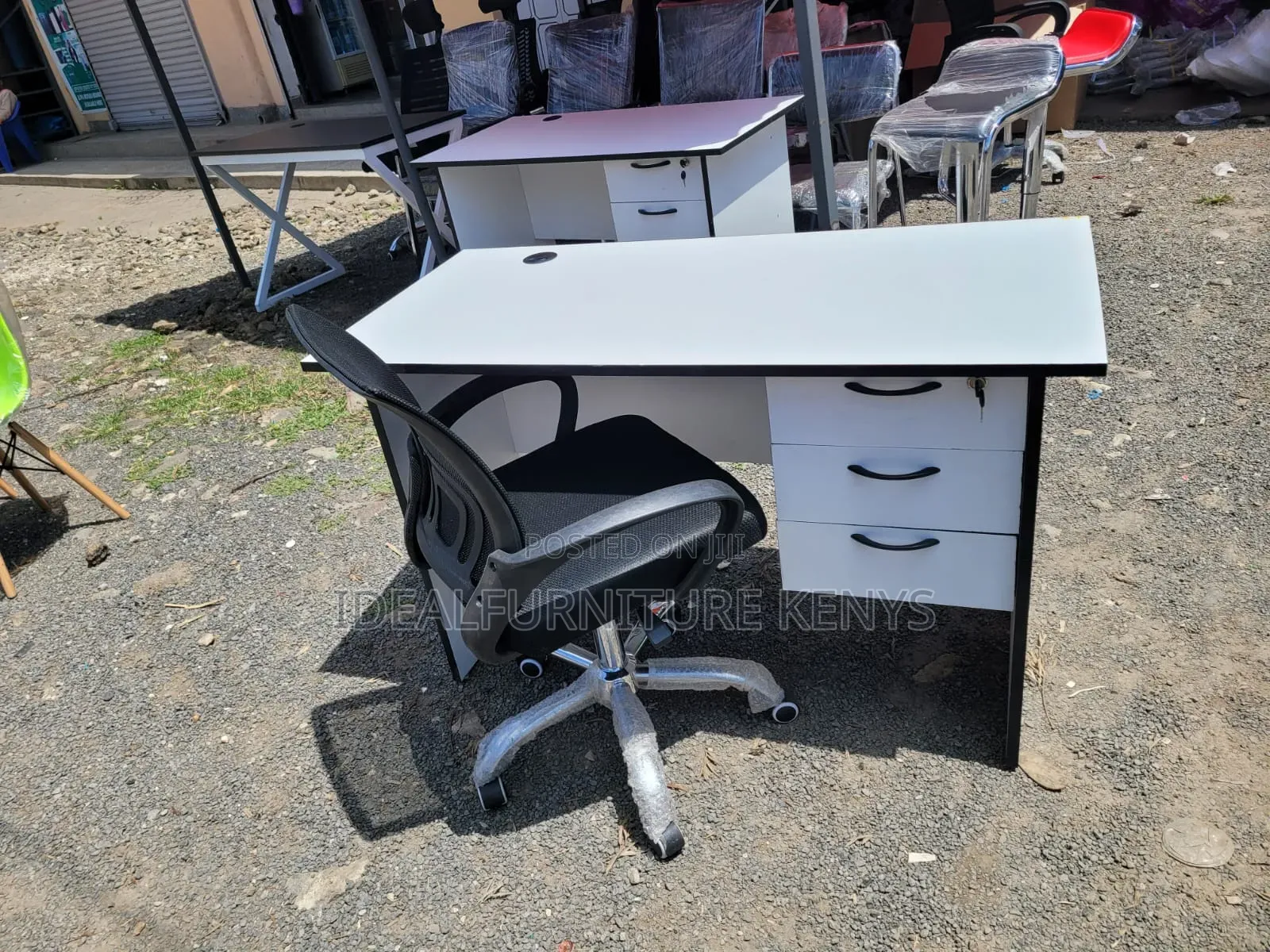 Study Desk and Mesh Chair