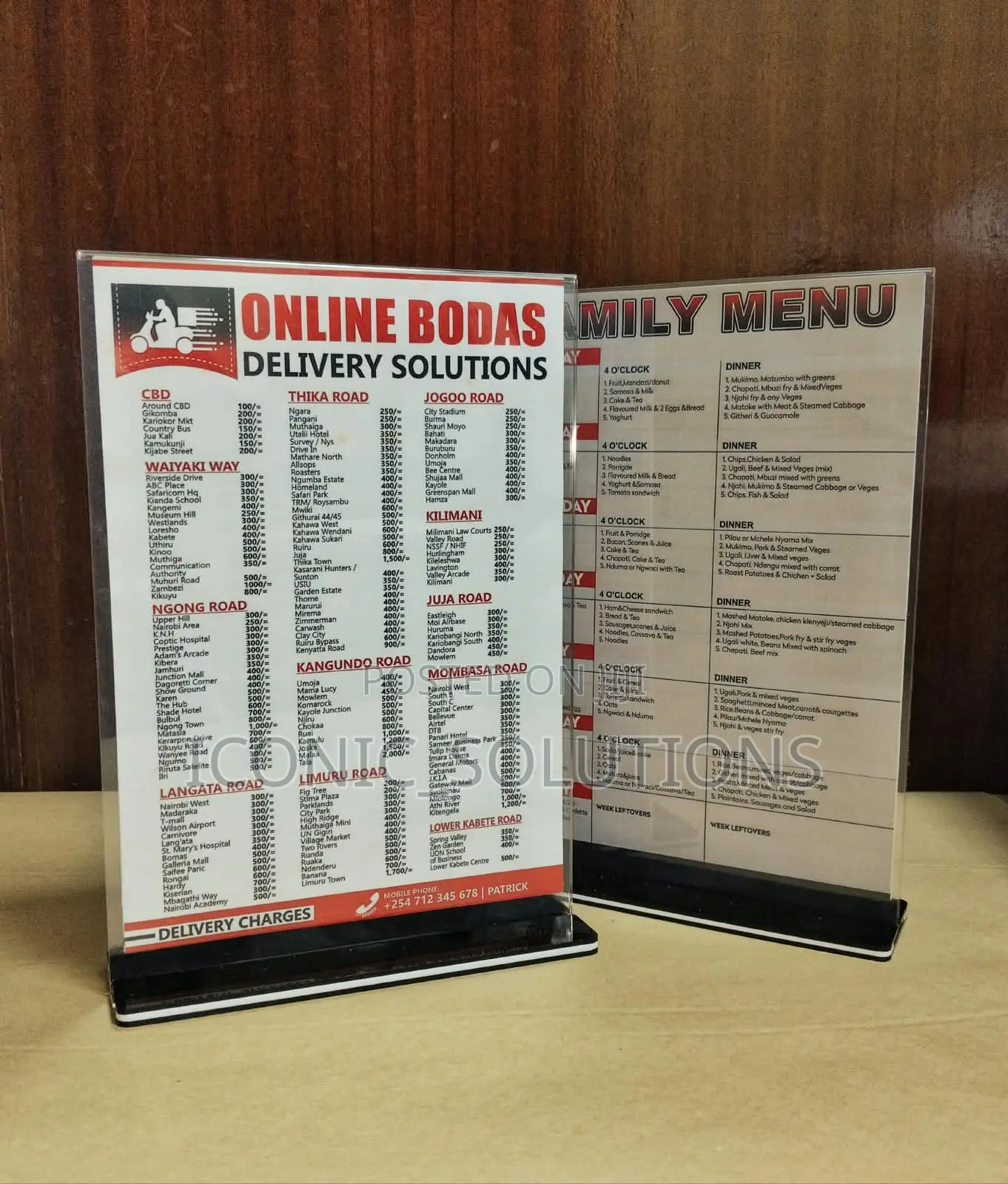 Acrylic Tabletop A4 Sign Holder