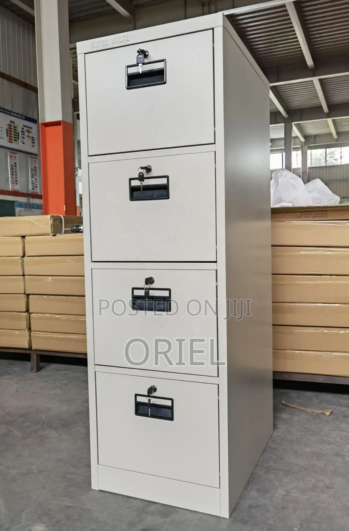 Office Cabinet With 4 Drawers – Modern Filing Document Storage Unit