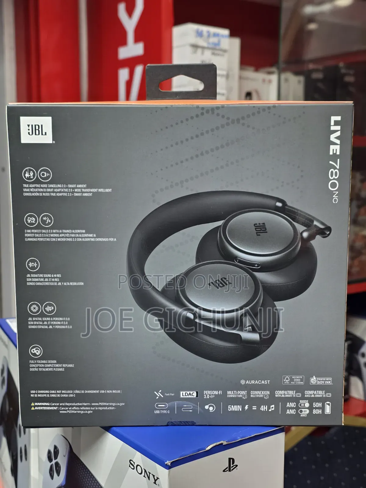 JBL Live 780NC Wireless Noise-Cancelling Headphones