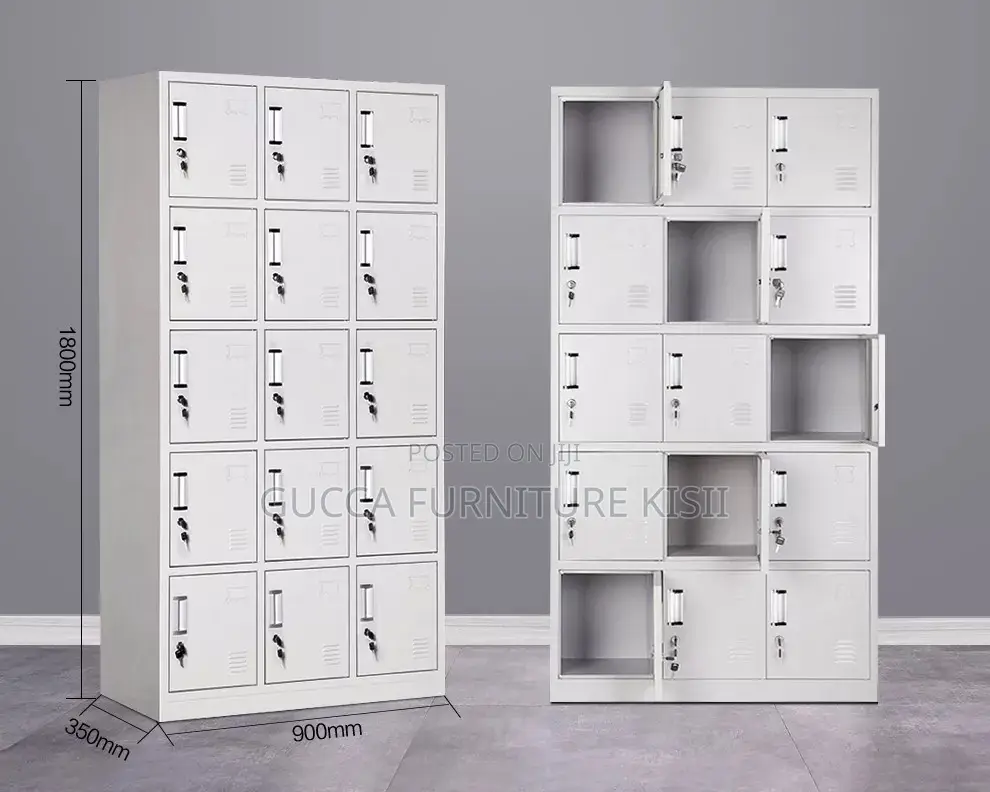 15-Locker Steel Staff Storage Cabinet