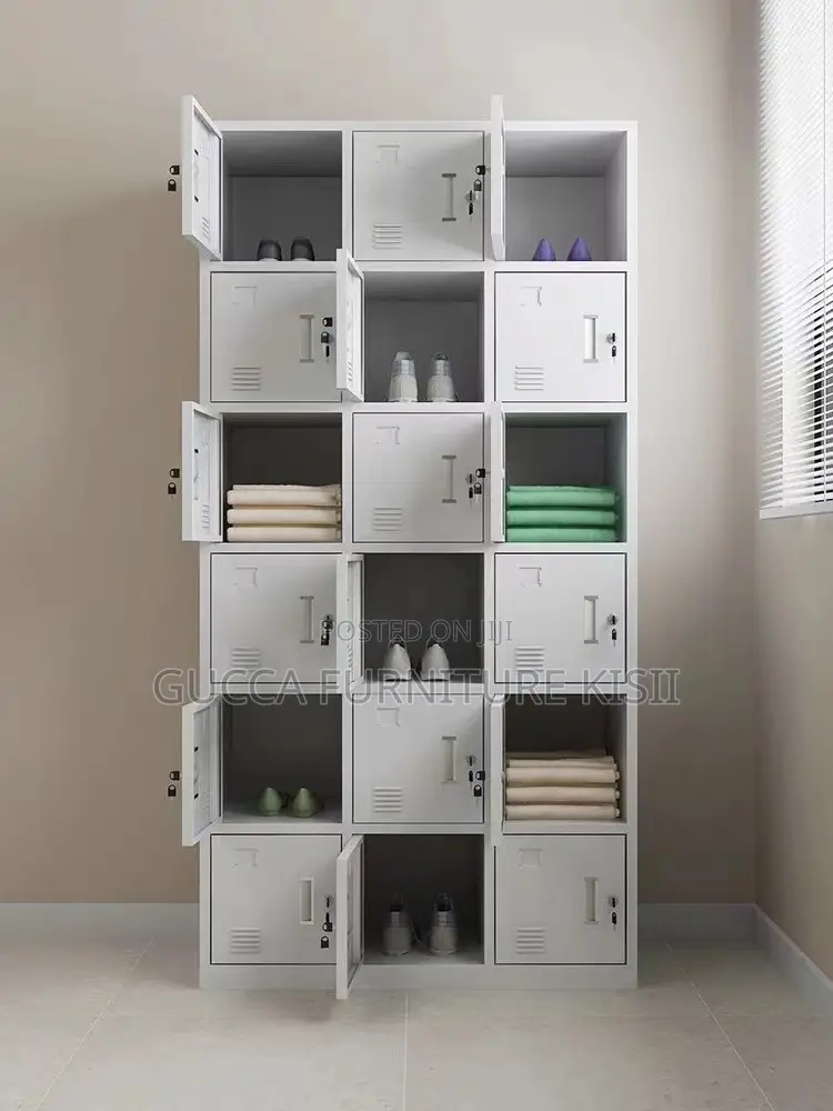 15-Locker Steel Staff Storage Cabinet