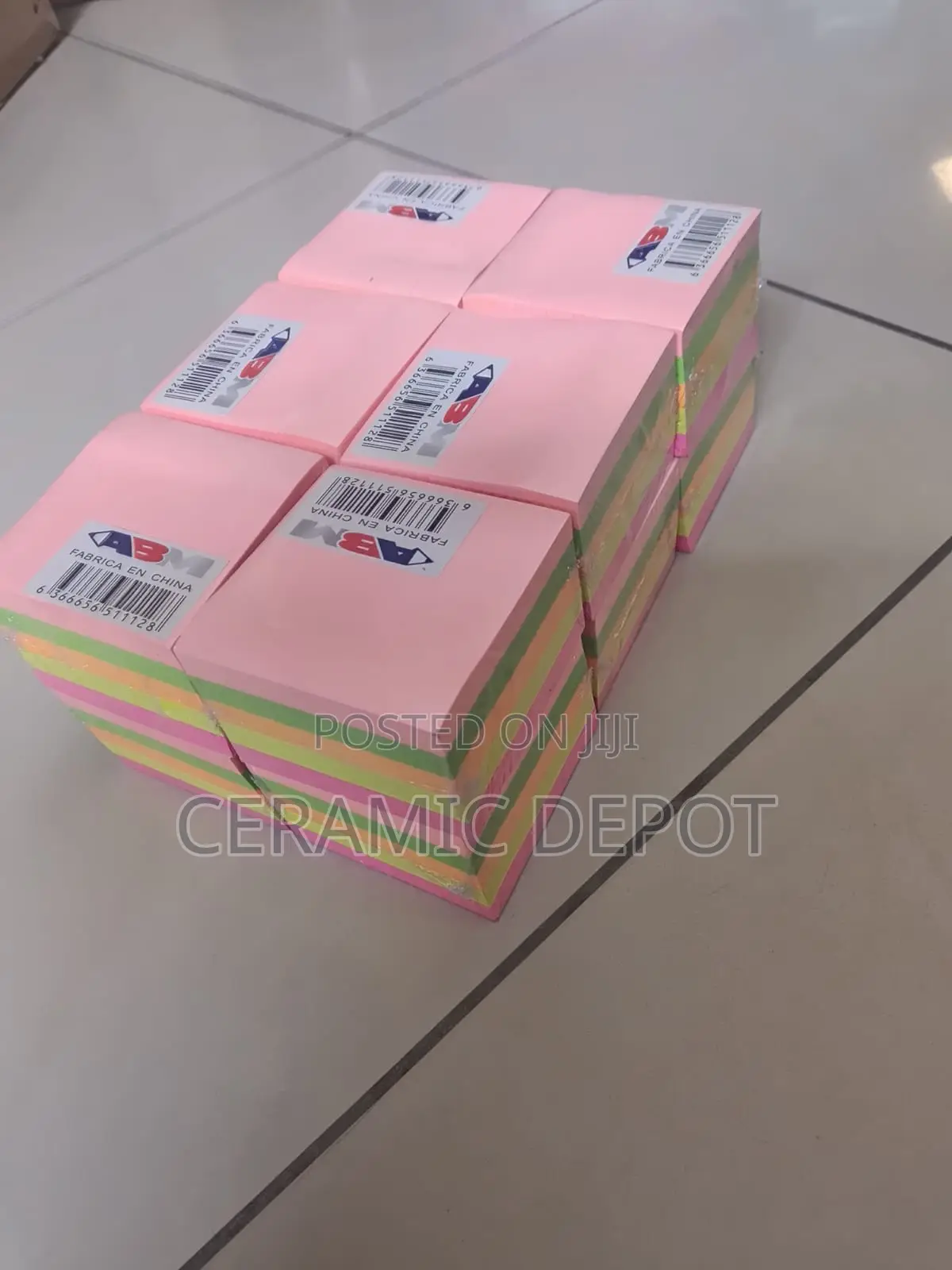 Sticky Note Pads Ecopack- 3"x3" CUBE MULTICOLOUR -Set of 12 Cubes