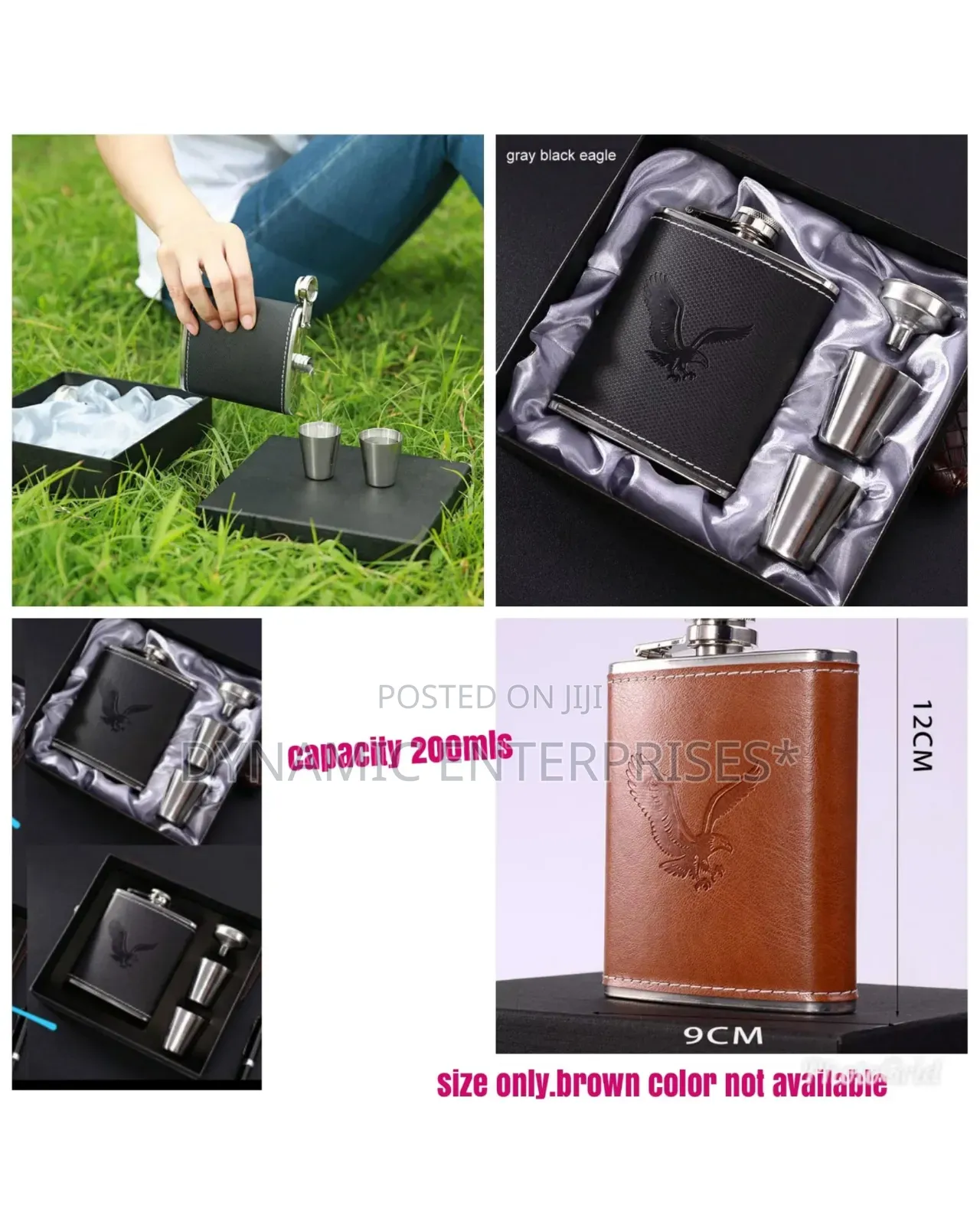 Hip Whisky Bottle Flask Comes in a Nice Package and With Two Tot Cups