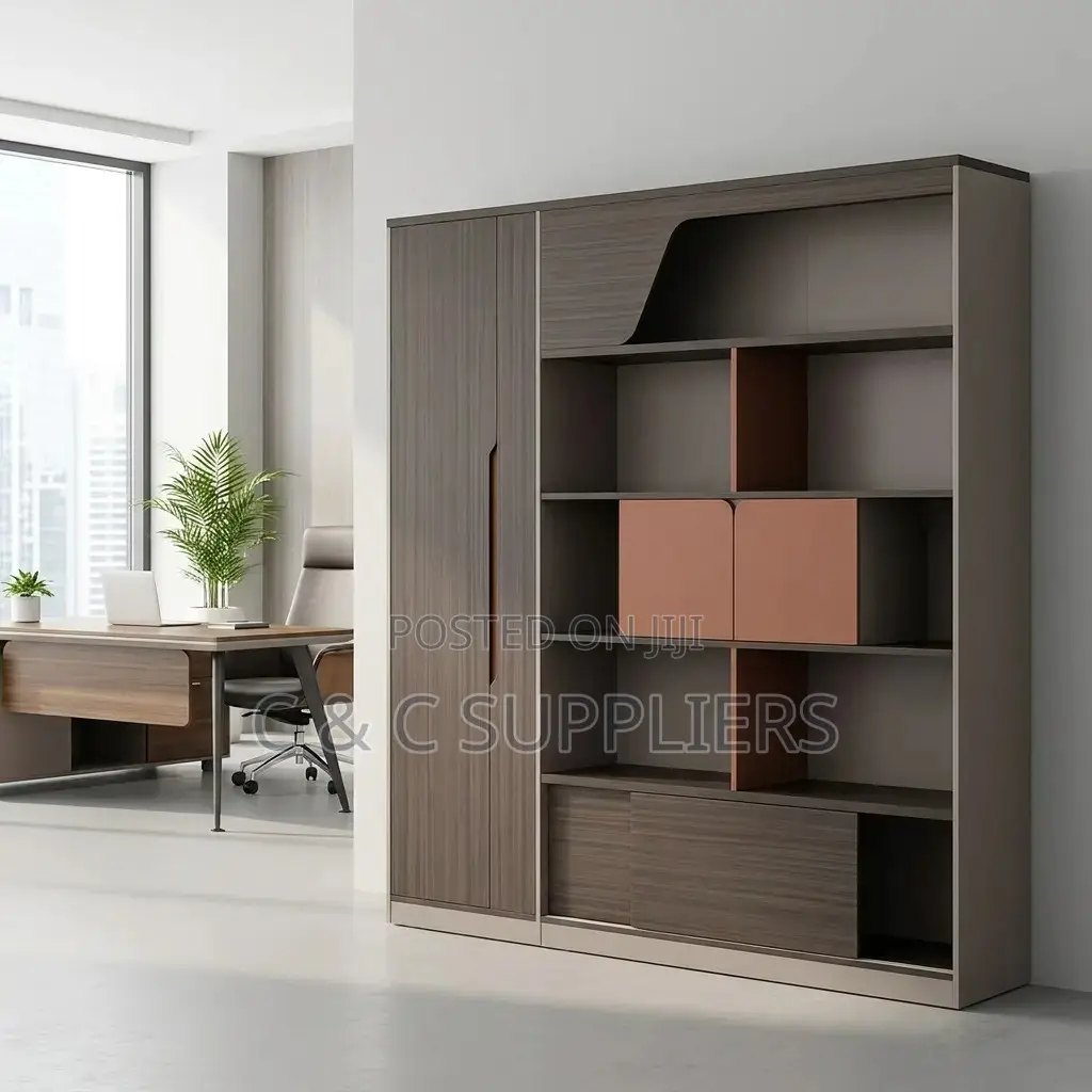 Executive Brown Wooden Wall Unit