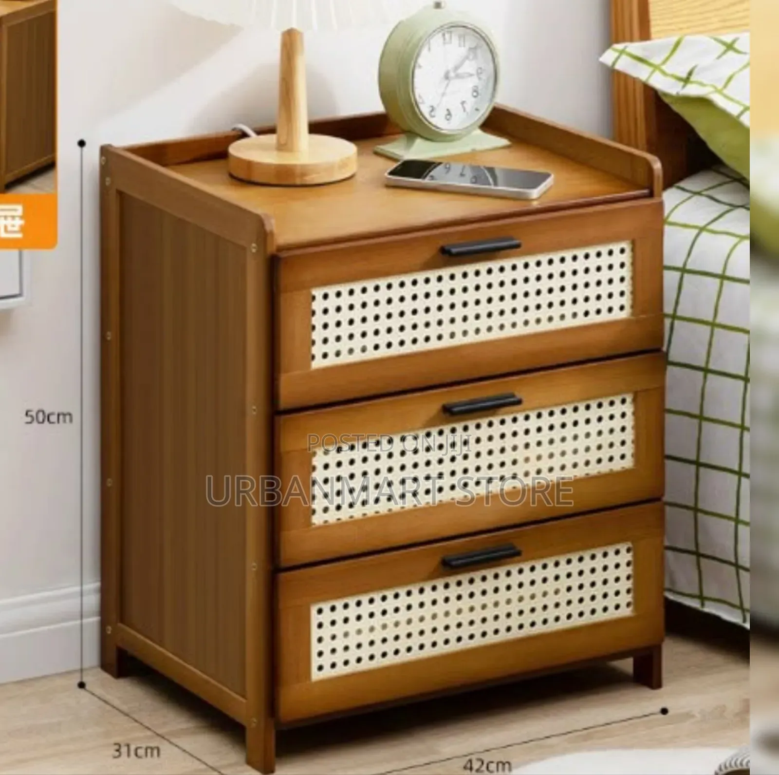 Modern 3 Drawer Bedside Table