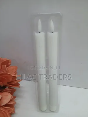 * 2 in 1 Flameless LED Candle* White Colour Alp