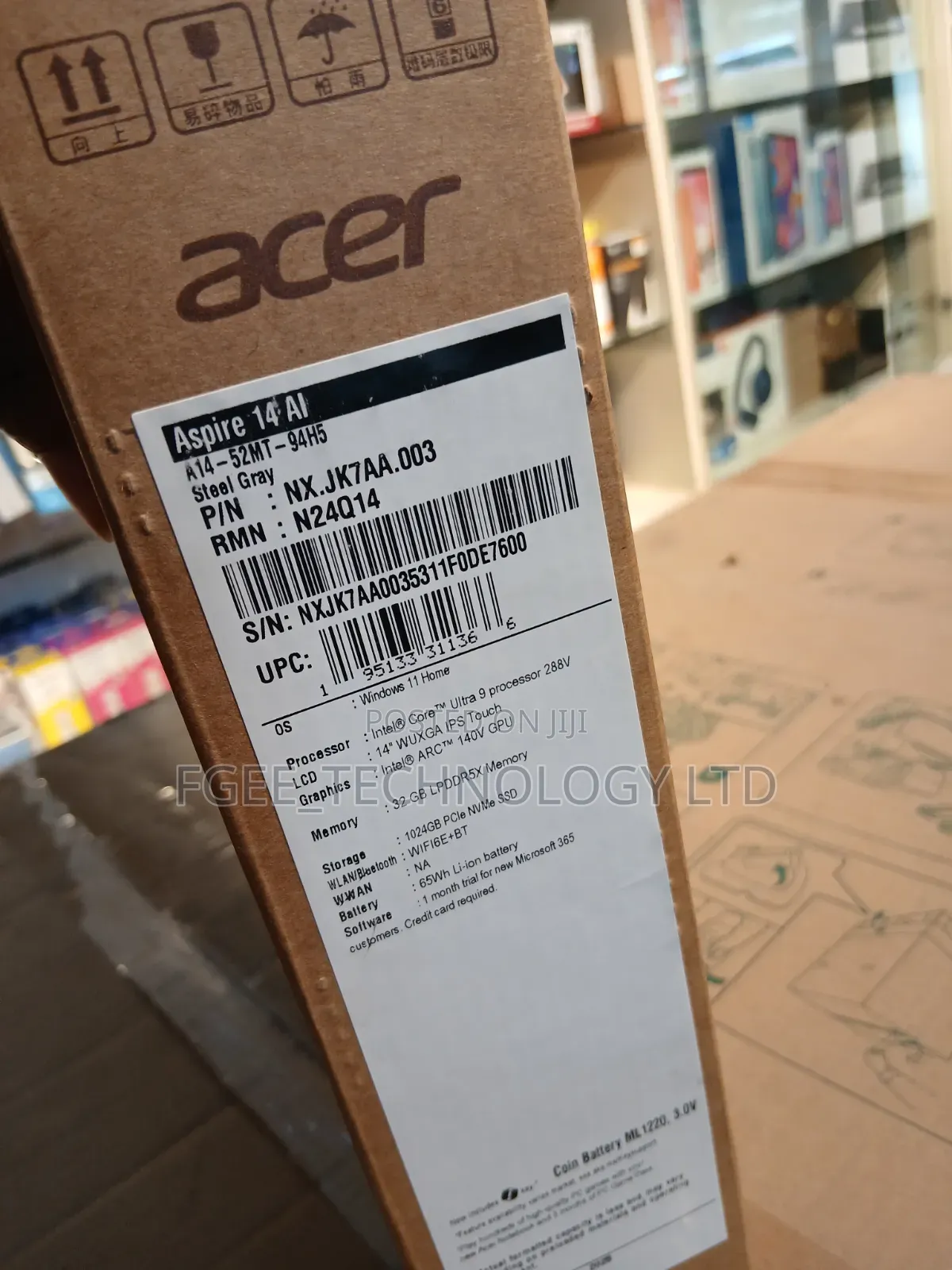 New Laptop Acer Aspire 14 AI 32GB Intel Core Ultra 9 SSD 1T