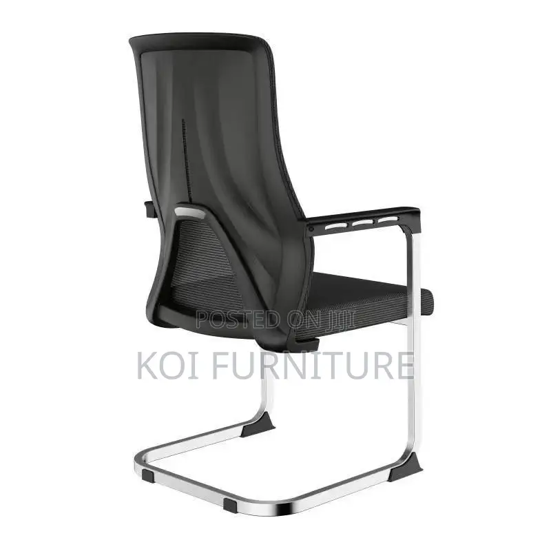 Office Chair : Black Ergonomic Mesh Office Visitor Chair