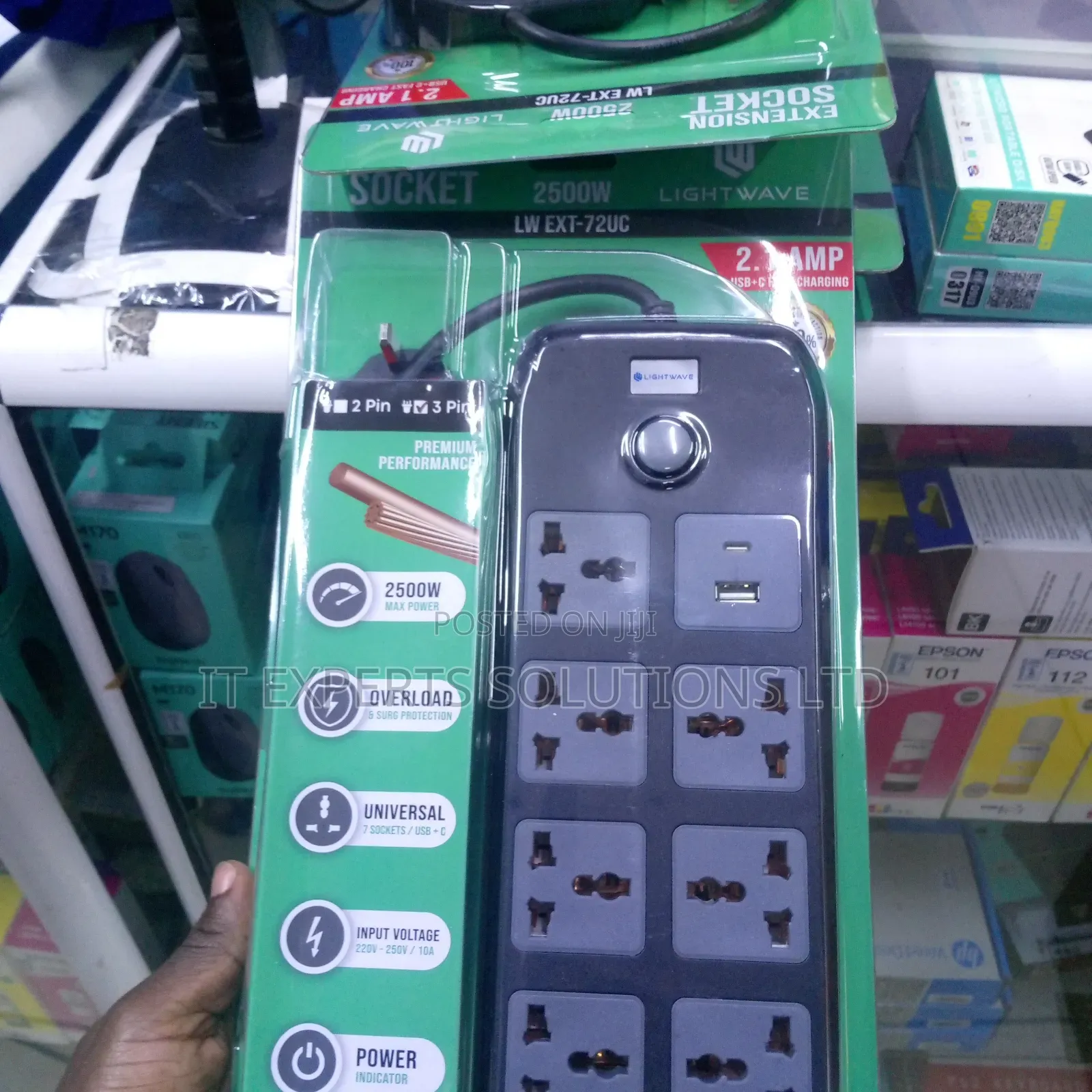 Lightwave 4 Way Extension With 2 Type C + 1 USB