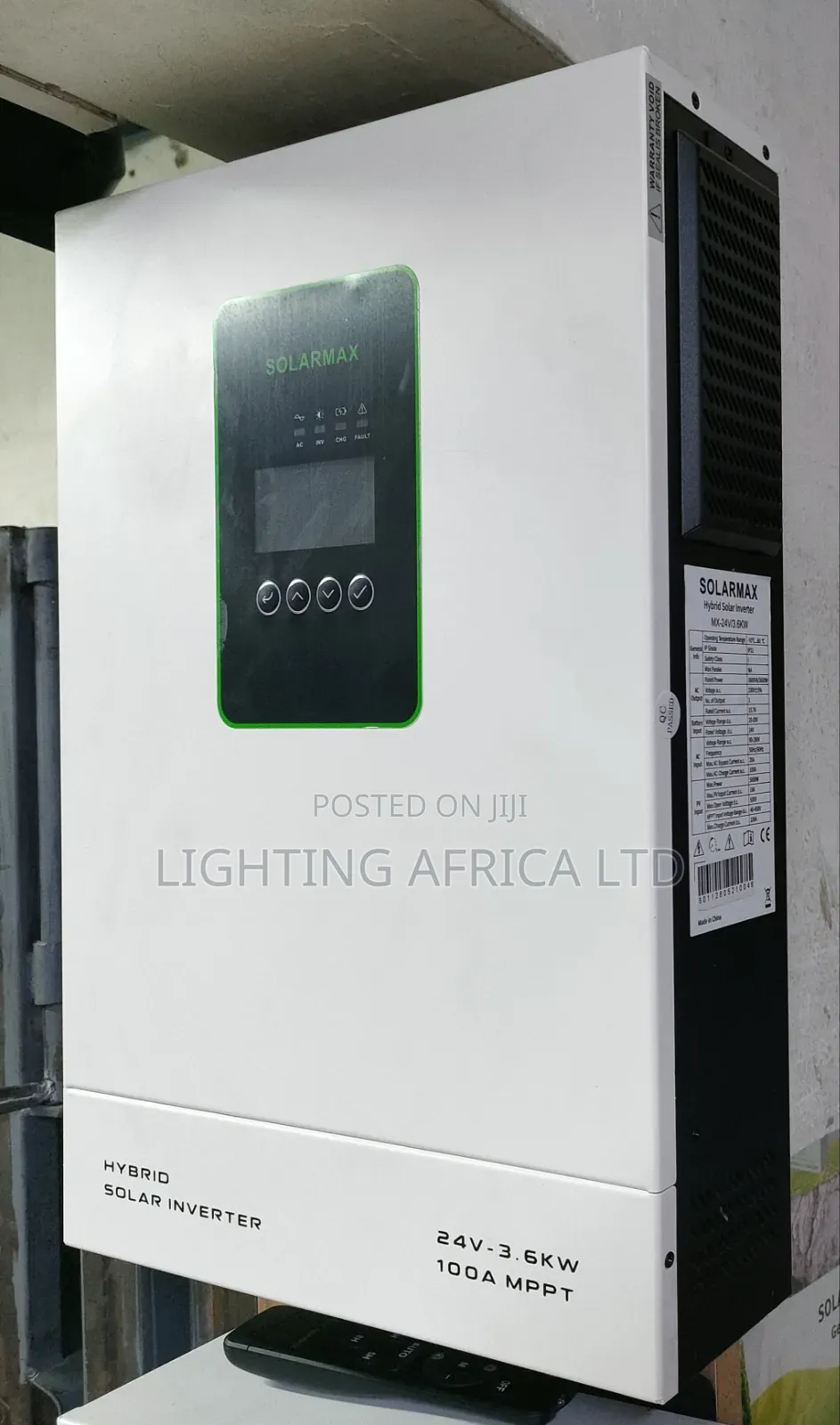3.6kva Solarmax - 24v Hybrid Inverter 100A Inbuilt MPPT Controller