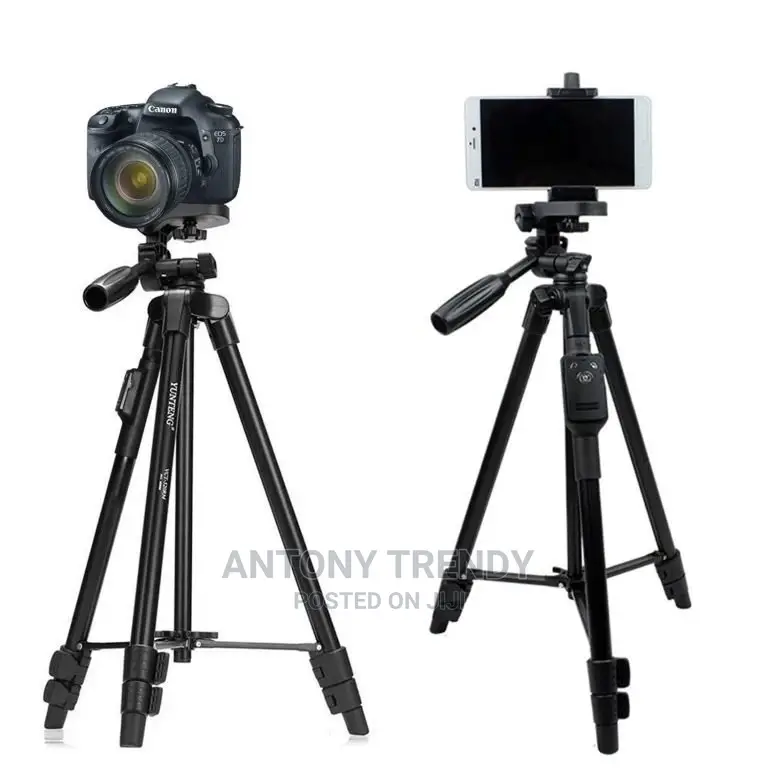 YUNTENG 5208 Aluminum Tripod With 3-Way Head Bluetooth