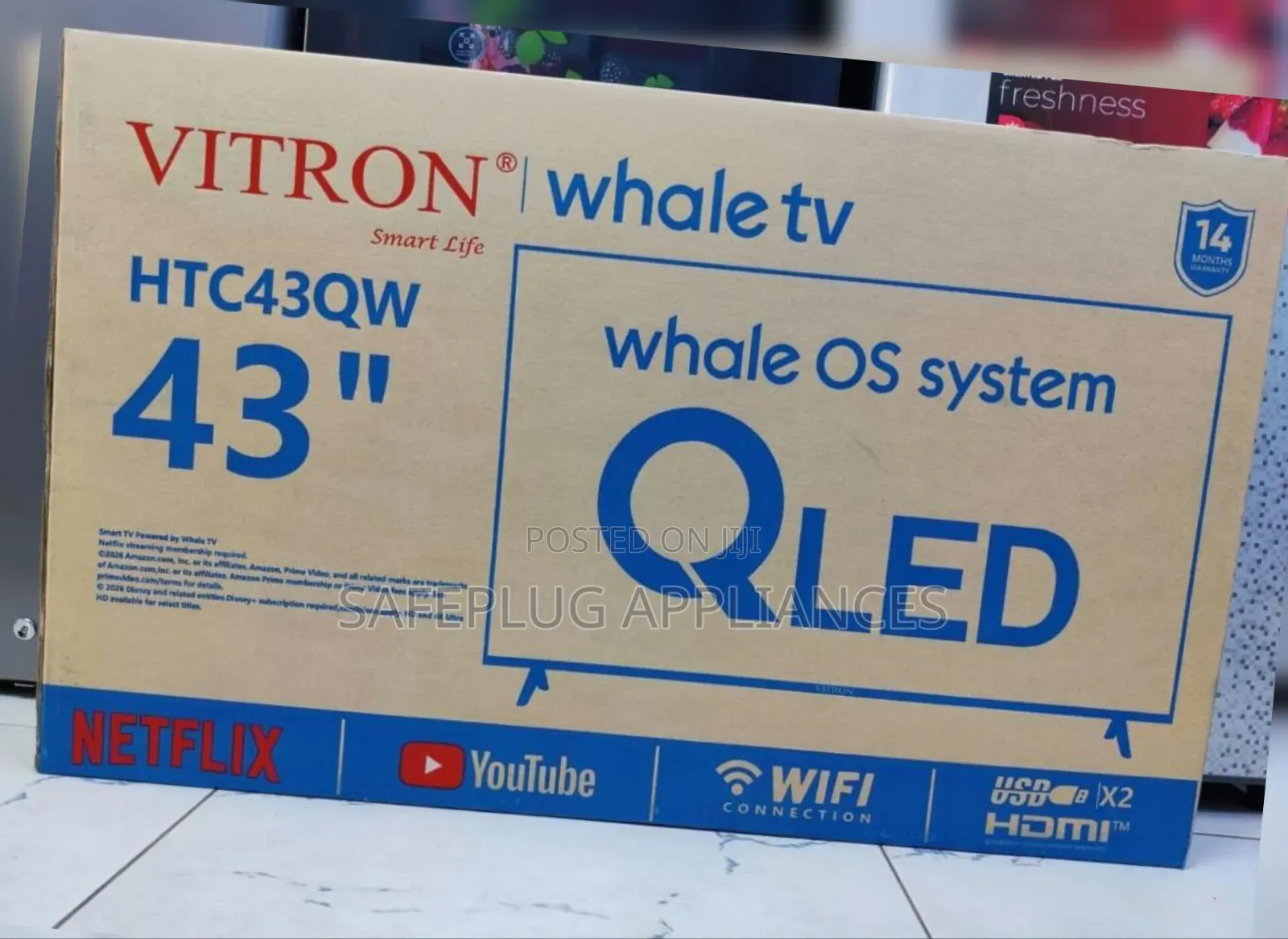 43" Smart Whale QLED TV–Stunning Picture Quality Smart Entertainment