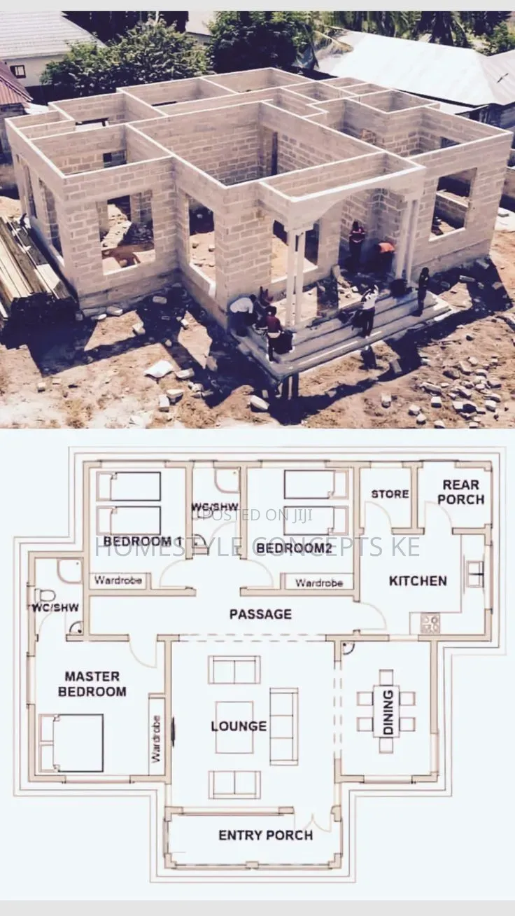 Custom House Plans 2D Floor Plans 3D House Design Simple Residential